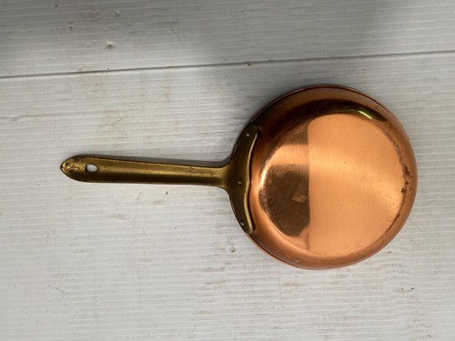 Set of 3 Tagus Copper 6, 8, 10” Fry Pan Skillet Brass Handle Portugal - Picture 6 of 10