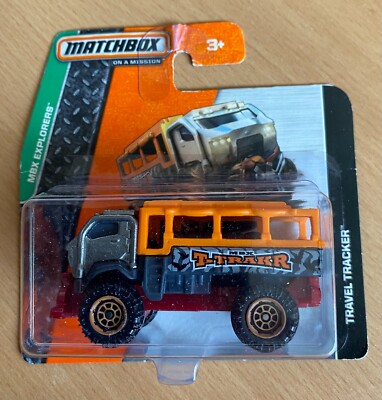 Matchbox 2013 MB 96/125 Travel Tracker silberorange ''Explorers'' Blister geknickt