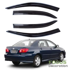 For 2003-2006 2007 2008 Toyota Corolla 4Pcs Window Visor Vent Shade JDM 3D Wavy