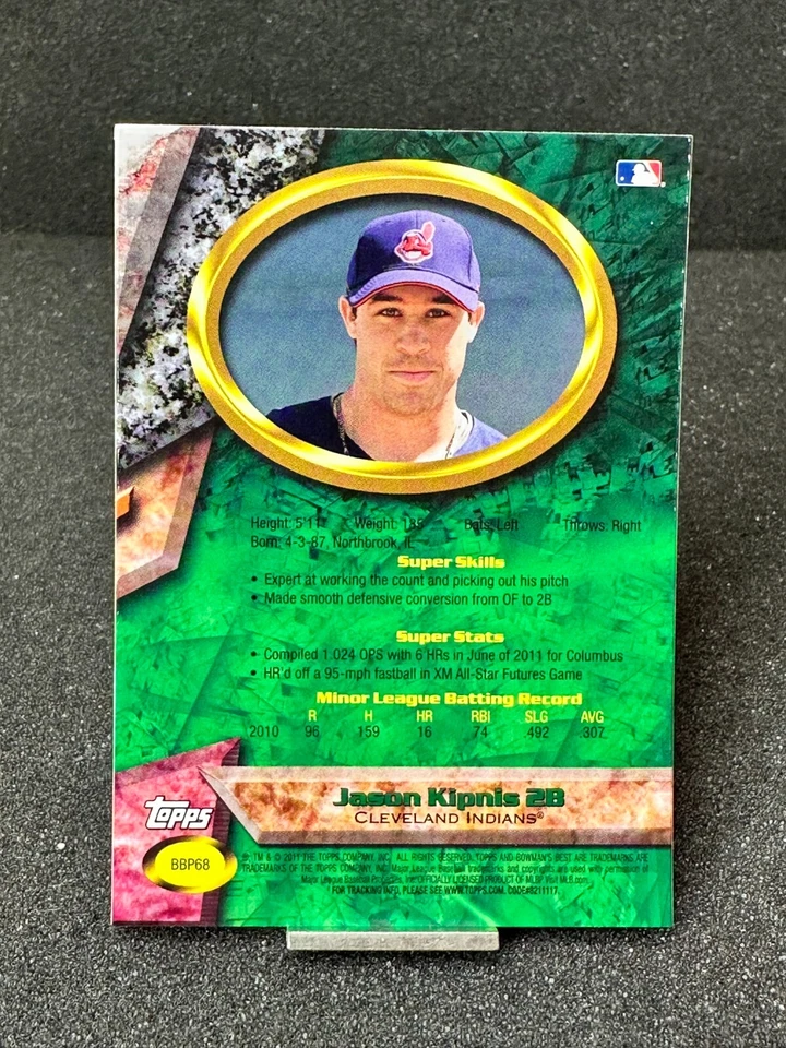 2011 Bowman Chrome JASON KIPNIS Bowman's Best #BBP68 - Image 2 of 2