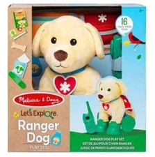 Melissa  Doug Let  s Explore Ranger Dog Plush with Search and Rescue Gear 16 Pc