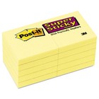 Post-it Canary Yellow Note Pads 2 x 2 90-Sheet 10/Pack 62210Sscy