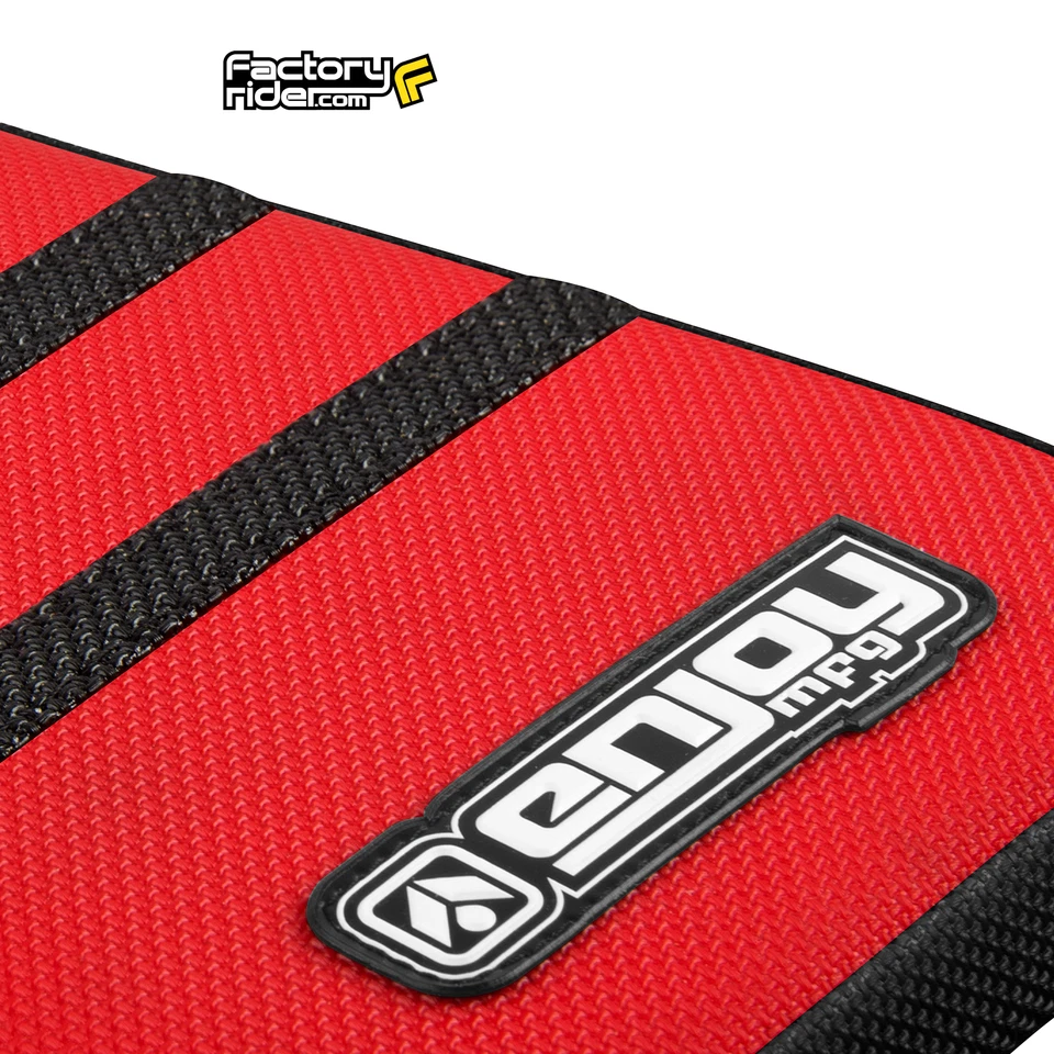 1988 - 1999 HONDA Z 50 SEAT COVER by Enjoy MFG BLACK & RED w/ BLACK RIBS #120 - Image 3 of 4