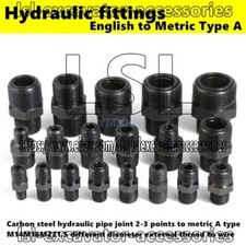 Carbon steel hydraulic pipe joint 2 points 3 points to metric A type M1418221.5