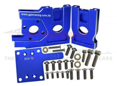 GPM Racing Blue Aluminum Quick Release Motor Mount  For Traxxas Sledge SLE038A-B