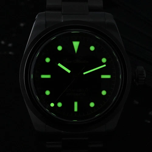 SAN MARTIN SN0106-G NH35 Automatik Edelstahl 37mm 20 ATM Herren Sportuhr - Bild 34 von 46