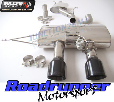 Milltek Golf R MK6 Auspuffanlage Ab-Kat-Res schwarz Tails 2,75'' SSXVW139 