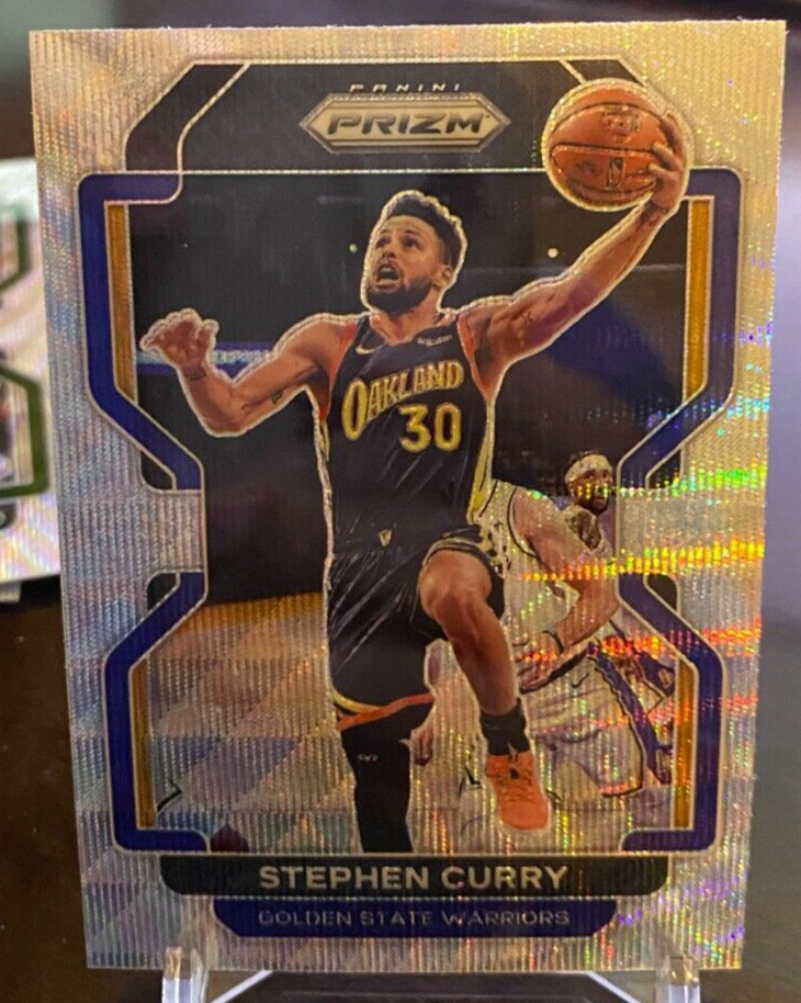 STEPHEN CURRY 2021-22 SILVER HYPER PRIZM GOLDEN STATE WARRIORS #154
