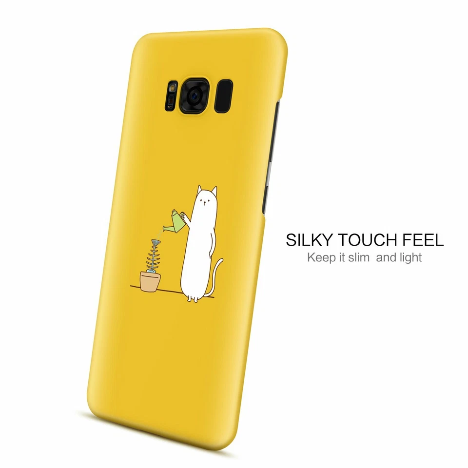 GVIEWIN Slim Fit матовая отделка Samsung Galaxy S8 ультратонкий желтый кот - Изображение 3 из 4