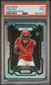 2023 Panini Prizm Tank Dell Mojo Prizm Variation /25 Rookie #329 PSA 9 Mint