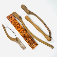 Vintage Primitive Handmade Wooden Instruments as is