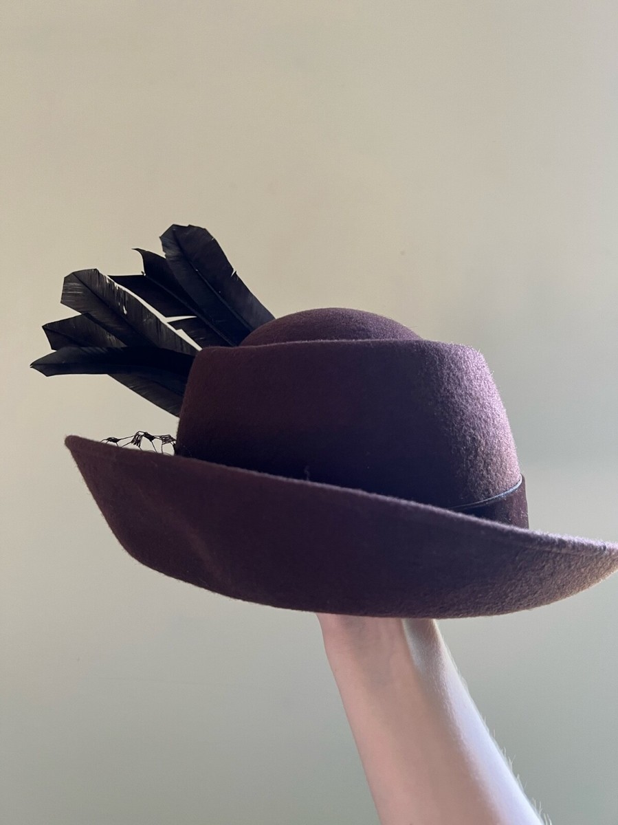 Joe Bill Miller wool brimmed hat with real feathers and ribbon Joe bill miller wool - Gem main image 4