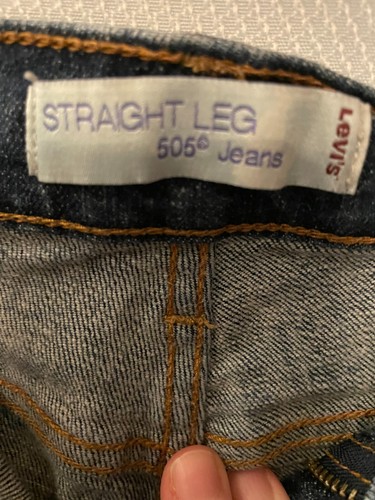 Levis 505 Womens Jeans Medium Blue Wash Straight Leg Size 14M - Picture 2 of 5