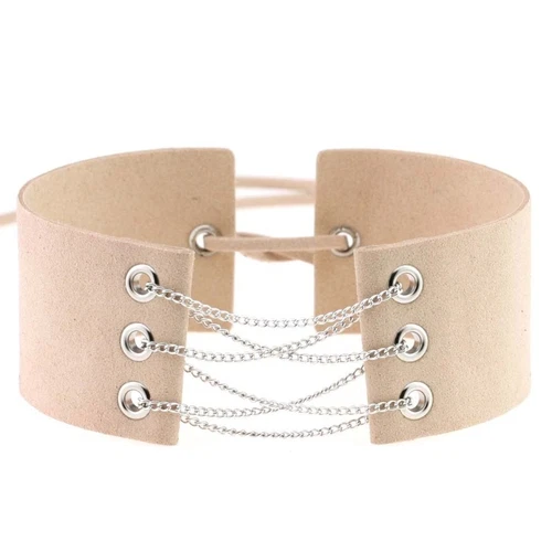 Gothic Samt breit mit Kette Choker Halskette Punk verstellbar Halsband Zubehör - Bild 47 von 55