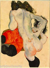 EGON SCHIELE LIEGENDE FRAU  EXPRESSIONISM ART GICLEE PRINT FINE CANVAS