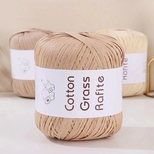 Hand-Knitted Raffia Straw Yarn Multicolour Packaging Tape  Knitting