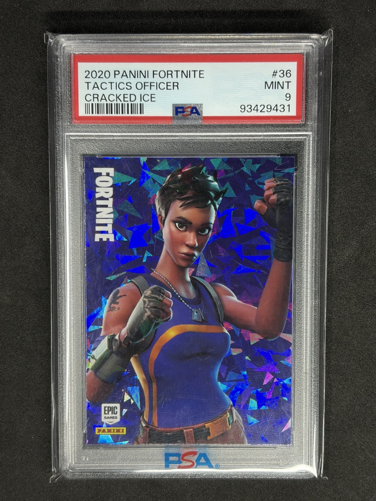 Tactics Officer #36 2020 Panini Fortnite trading card — raw and PSA graded price guide