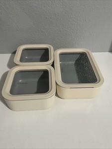 Caraway Bakeware Food Storage 3 Piece Set Cream Off-White 4.4, 6.6