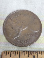 1944 Australia One Penny Australian 1P Coin King George VI World Cent Rare Coin