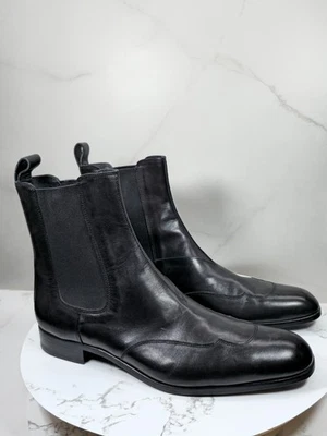 Bottes Chelsea homme Ermenegildo Zegna en cuir noir pointure 9 fabriquées en ... - Photo 1/4