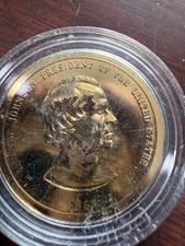 Andrew johnson dollar coin, 1865, facing right