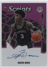 2021 Chronicles Draft Picks Mosaic Scripts Purple 21/25 David Duke Jr Auto 16hd