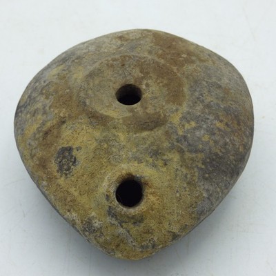 Antike römische Terrakotta Öllampe Leuchte Artefakt 200-400 n. Chr. - Original + Ständer