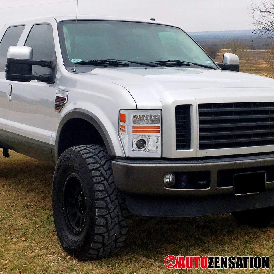 Fit 2008-2010 Ford F250 F350 F450 Super Duty Projector Headlights LED Sequential Foto 3 de 4