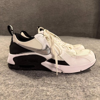 Nike Air Max Excee Shoes Youth Size 7Y White Black Silver CZ4990-100 Sneakers