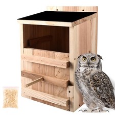 Owl House Premium Cedar Wood Screech  Barn Owl Nesting Box Large Handmade Bird