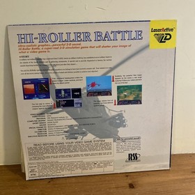 Pioneer LaserActive Hi-Roller Battle Vintage Mega LD Sega Laserdisc Game 1993
