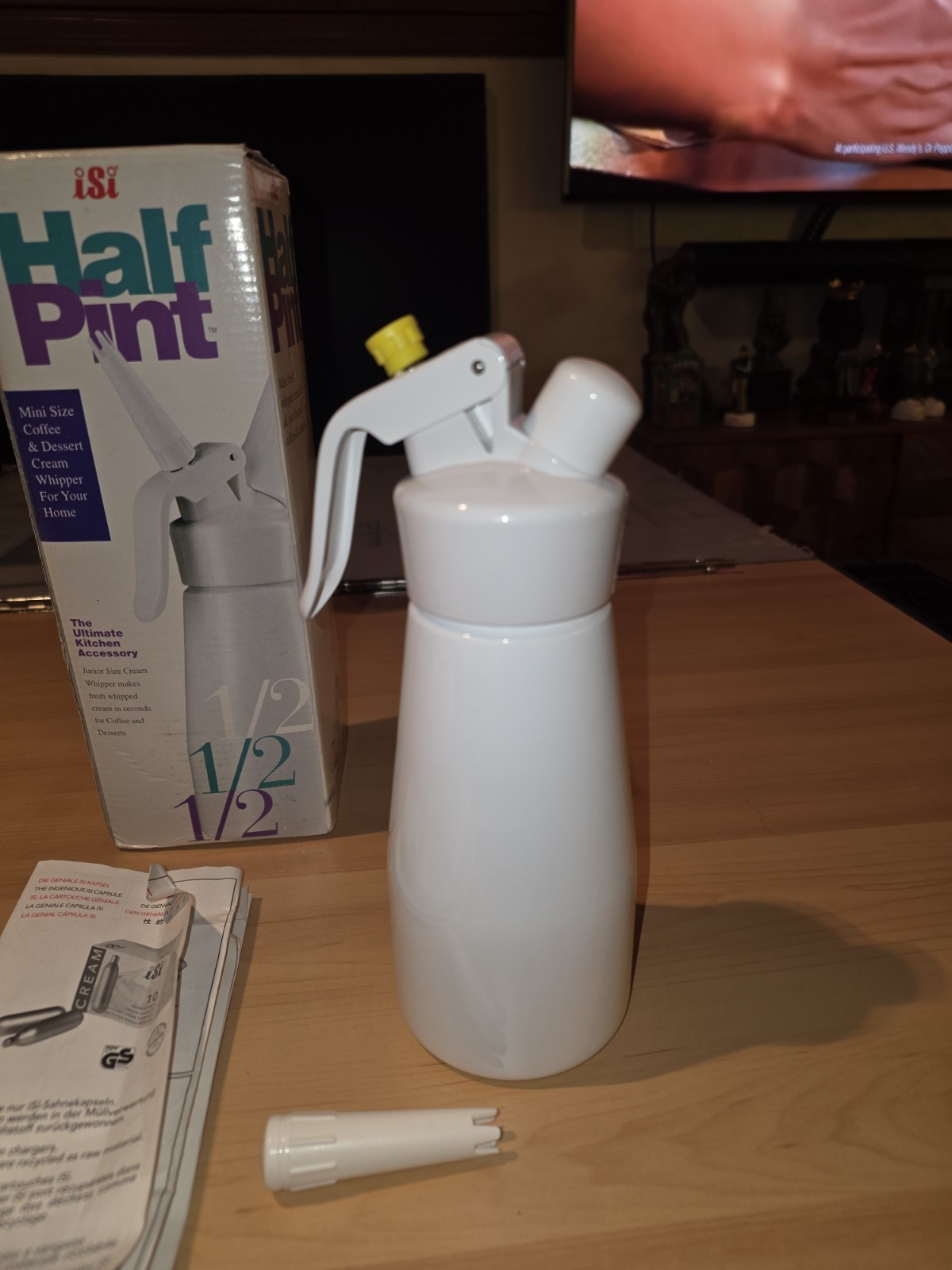 ISI Mini Easy Whip Cream Whipped Cream Maker Half Pint Dispenser