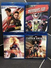 Blu-Ray Lot - Marvel Antman & The Wasp Captain America Captain Marvel DC Comics