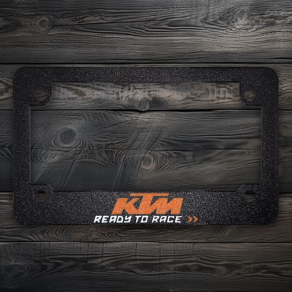 Marco de matrícula texturizado naranja para motocicletas KTM Racing (TODOS LOS MODELOS) Foto 2 de 2