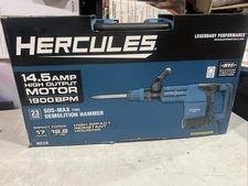 HERCULES SDS Max-Type Demolition Hammer - Model: HE36 14.5 Amp 1900 Bpm