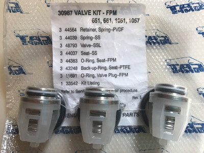 Cat Pumps  30987 VALVE KIT for CAT 651, 661, 1051, 1057 Pumps OEM