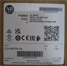 Allen-Bradley 22A-B4P5N104 Sealed PowerFlex 4 240V 3P 1HP AC Drive US Free Tax
