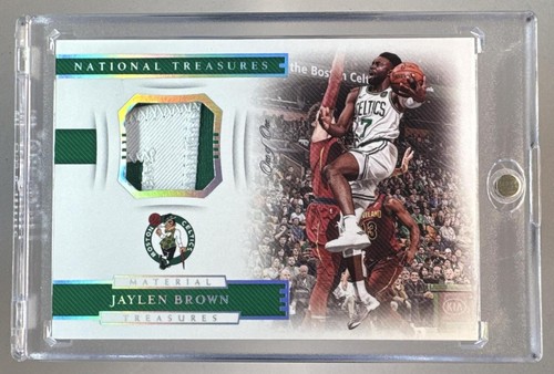 Jaylen Brown 2018 National Treasures #MAT-JB Super Prime Material 1/1
