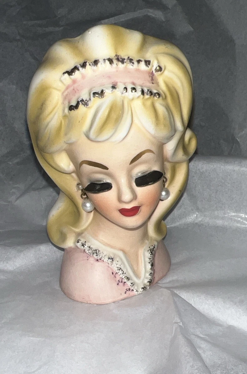 Vintage Girl Head Vase Indiana OTHER China & Pottery Headvases for
