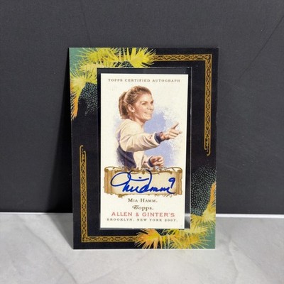 2007 Allen & Ginter #AGA-MH Mia Hamm Mini Framed Auto - USWNT