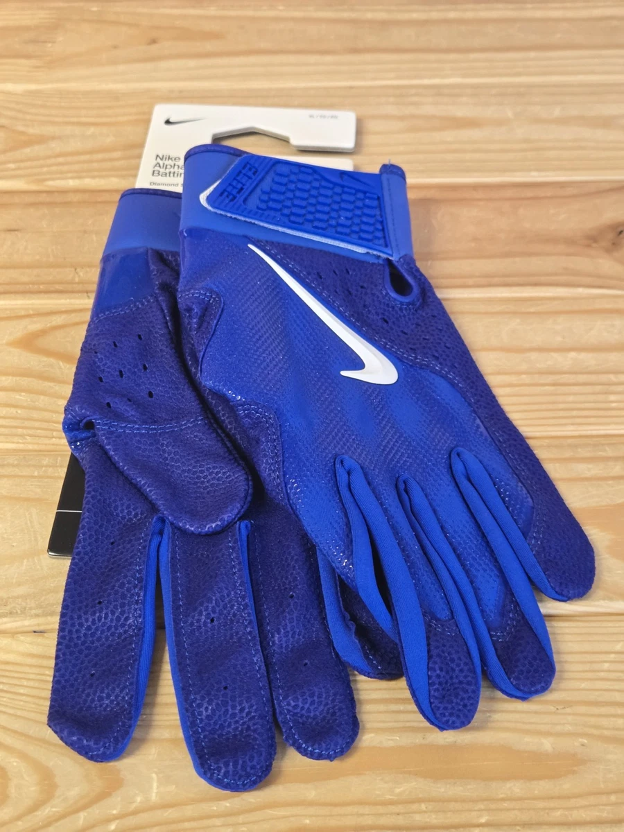 Guantes de béisbol de bateo Nike Alpha Elite para hombre talla XL azul real FD7868-434 NUEVOS