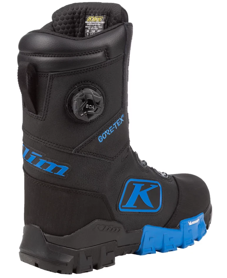 BOTAS DE MOTO DE NIEVE KLIM "ADRENALINE PRO S GTX" DUAL BOA NEGRAS/AZULES PARA HOMBRE EE. UU. 12 Foto 4 de 4