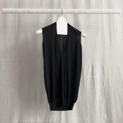 Balenciaga Kaschmir Strick Weste von Nicolas Ghesquière schwarz 34 XS