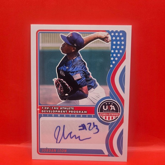 2025 PANINI STARS & STRIPES #NTS-JL JORDAN LEON AUTO 13U/14U NATIONAL TEAM