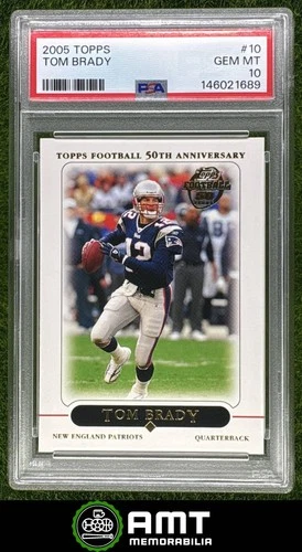Tom Brady PSA 10 2005 Topps New England Patriots #10 1689