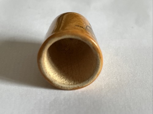 Vintage Wooden Thimble Mikhail Gorbachev And Boris Yeltsin United For Liberty - Picture 5 of 9