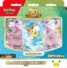 Pokemon 30th Celebration Espeon ex Or Umbreon ex Deck 6 Deck Case