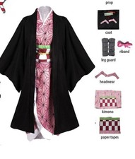 Anime Kamado Nezuko Demon Slayer Kimetsu No Yaiba Fancy Party Cosplay Costumes S
