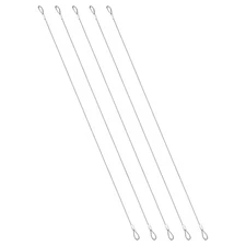1.5mmD x 20"L Travel Security Cable, 5PCS Luggage Cable with Loop Ends, Silver