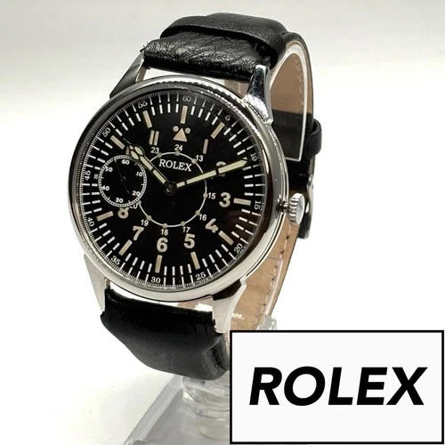 ROLEX Vintage Antique Watch Manual men's leather belt